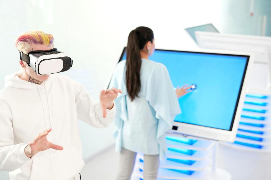 Augmented reality workspace setup with virtual interface elements